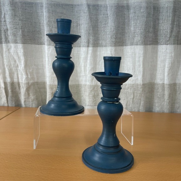 Deldan designs Other - Vintage‎ 1965 Deldan Design Blue Candlestick Holders made in ITALY Neutral Retro